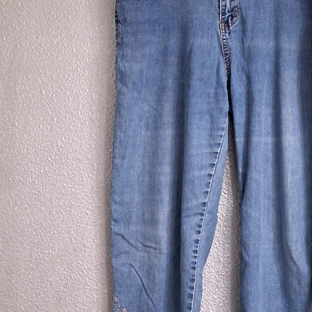 COS High Rise Crop Capris Embroidered Pants Size 14